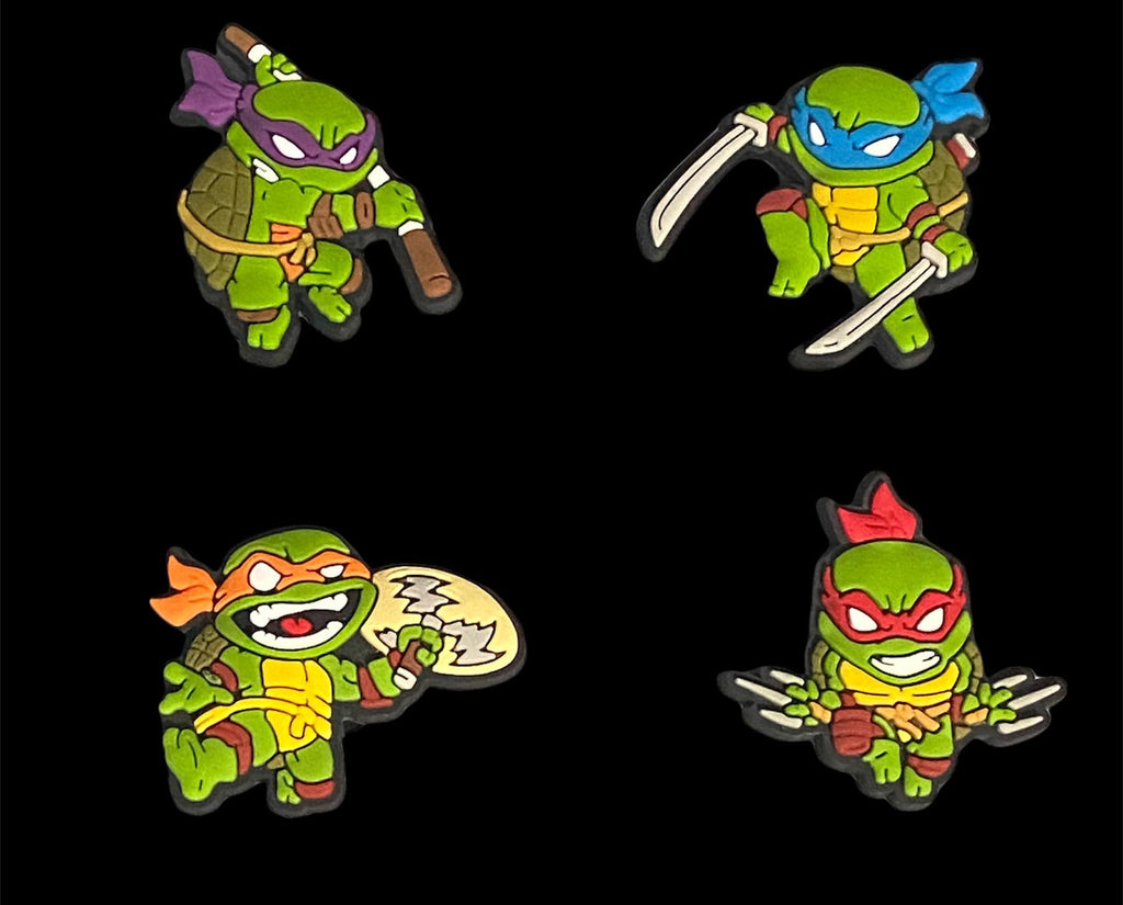 Ninja Turtles 4 piece set Croc charms – KristyCharmsKloset